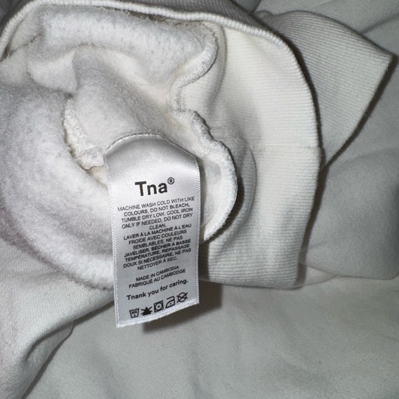 TWO TNA cozy AF cropped sweatshirt - black and white - Picture 5 of 10